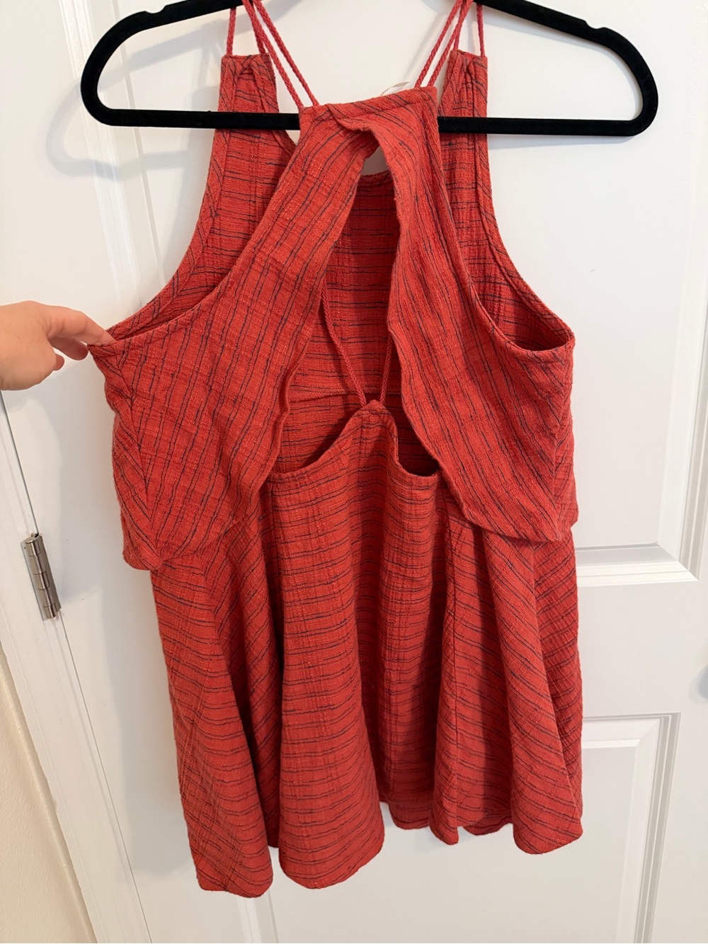 Free People Open Back Linen Dress Small - Picture 4 of 6